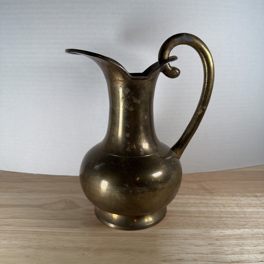 Vintage Brass Water Pitcher Solid Brass Made In India